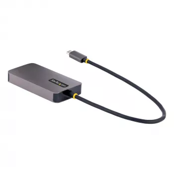 StarTech.com USB-C vaizdo adapteris, USB-C į HDMI DVI VGA, iki 4K 60Hz, aliuminis, kelių prievadų vaizdo adapteris, suderinamas su Thunderbolt 3/4, USB-C kelioninis adapteris
