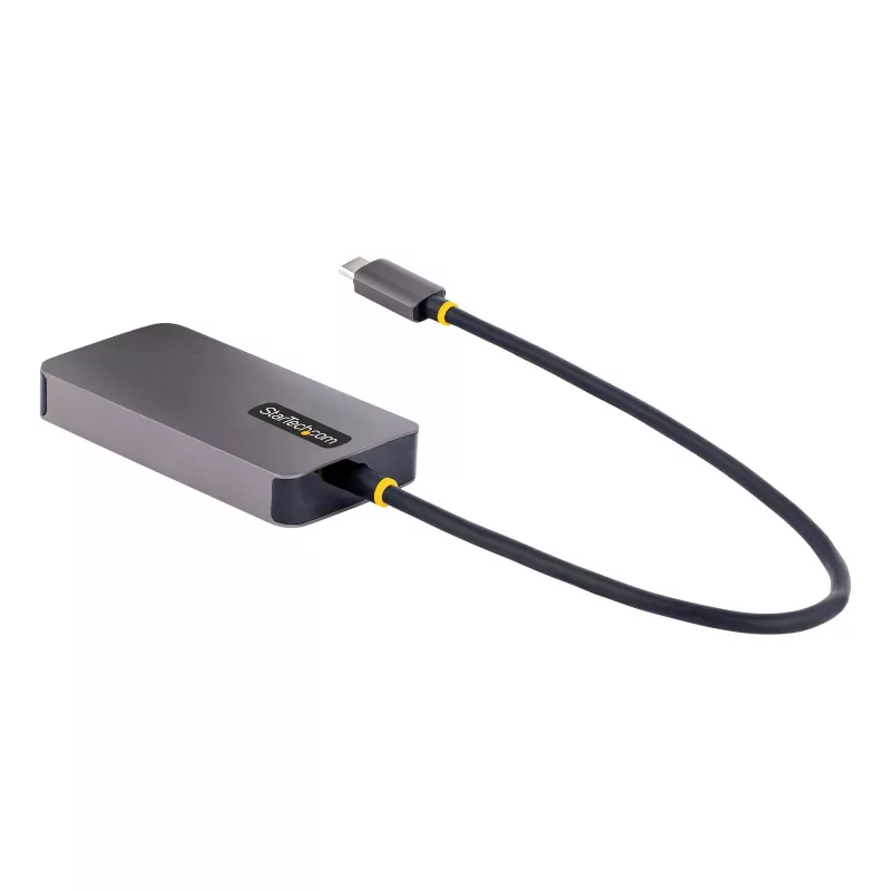 StarTech.com USB-C vaizdo adapteris, USB-C į HDMI DVI VGA, iki 4K 60Hz, aliuminis, kelių prievadų vaizdo adapteris, suderinamas su Thunderbolt 3/4, USB-C kelioninis adapteris