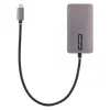 StarTech.com USB-C vaizdo adapteris, USB-C į HDMI DVI VGA, iki 4K 60Hz, aliuminis, kelių prievadų vaizdo adapteris, suderinamas su Thunderbolt 3/4, USB-C kelioninis adapteris