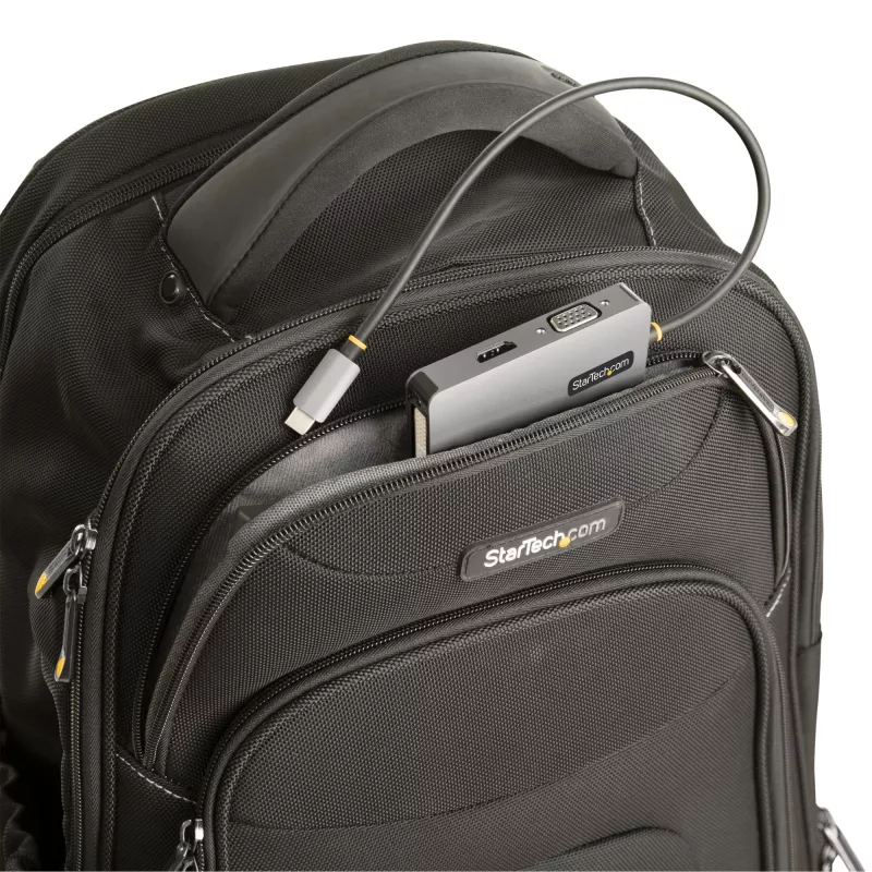 StarTech.com USB-C vaizdo adapteris, USB-C į HDMI DVI VGA, iki 4K 60Hz, aliuminis, kelių prievadų vaizdo adapteris, suderinamas su Thunderbolt 3/4, USB-C kelioninis adapteris