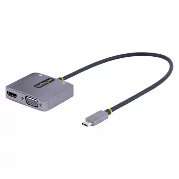 USB-C vaizdo adapteris StarTech.com, USB-C į HDMI ir VGA, 3,5 mm garsas, 4K 60Hz HDR, 100W PD perdavimas, suderinamas su Thunderbolt 3/4