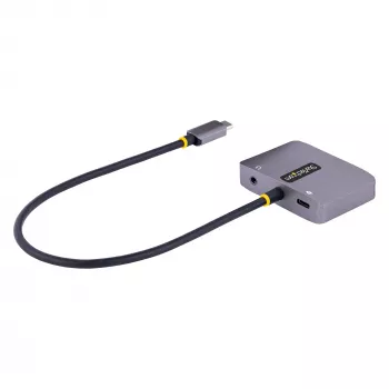 USB-C vaizdo adapteris StarTech.com, USB-C į HDMI ir VGA, 3,5 mm garsas, 4K 60Hz HDR, 100W PD perdavimas, suderinamas su Thunderbolt 3/4