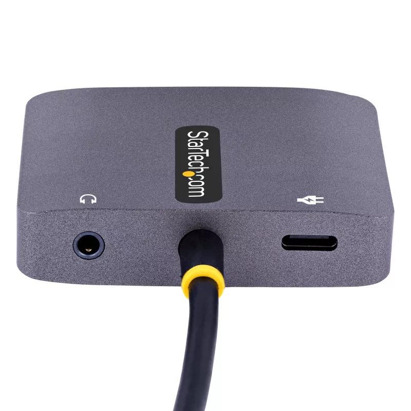 USB-C vaizdo adapteris StarTech.com, USB-C į HDMI ir VGA, 3,5 mm garsas, 4K 60Hz HDR, 100W PD perdavimas, suderinamas su Thunderbolt 3/4