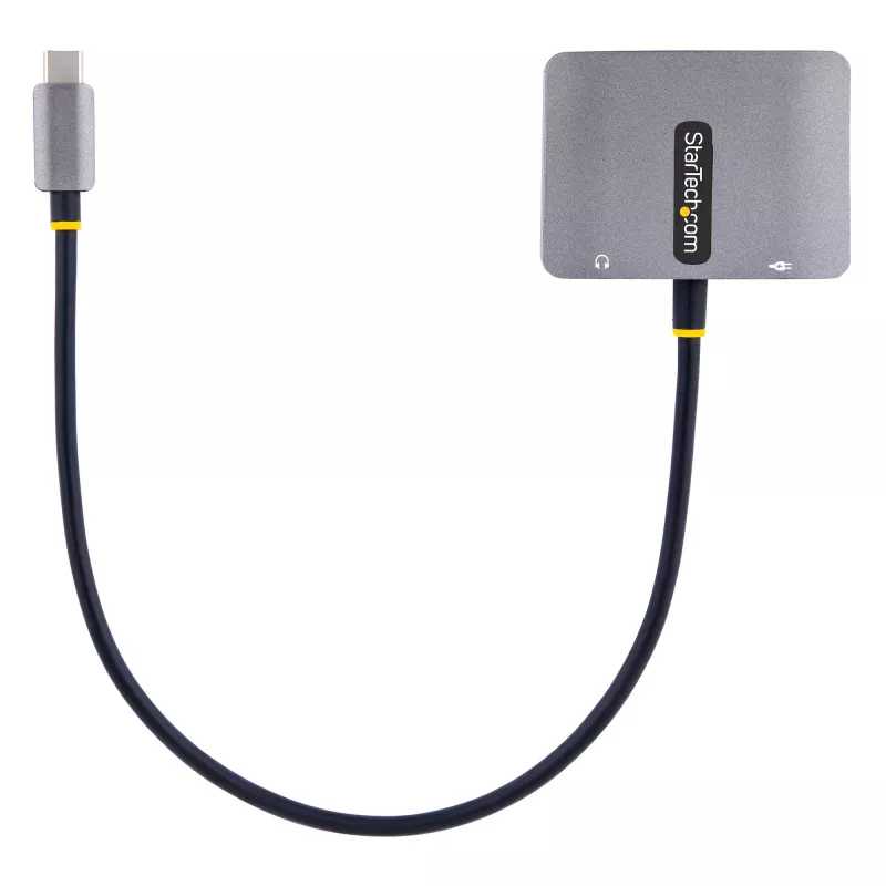 USB-C vaizdo adapteris StarTech.com, USB-C į HDMI ir VGA, 3,5 mm garsas, 4K 60Hz HDR, 100W PD perdavimas, suderinamas su Thunderbolt 3/4
