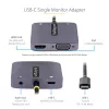 USB-C vaizdo adapteris StarTech.com, USB-C į HDMI ir VGA, 3,5 mm garsas, 4K 60Hz HDR, 100W PD perdavimas, suderinamas su Thunderbolt 3/4