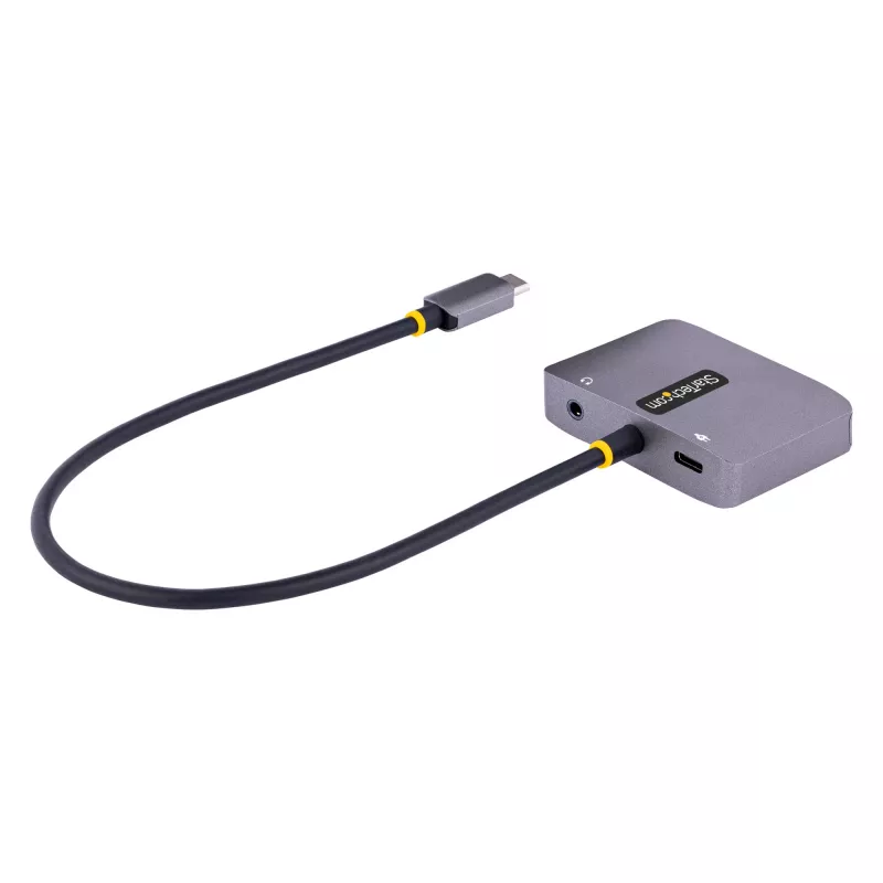 USB-C vaizdo adapteris StarTech.com, USB-C į HDMI ir VGA, 3,5 mm garsas, 4K 60Hz HDR, 100W PD perdavimas, suderinamas su Thunderbolt 3/4