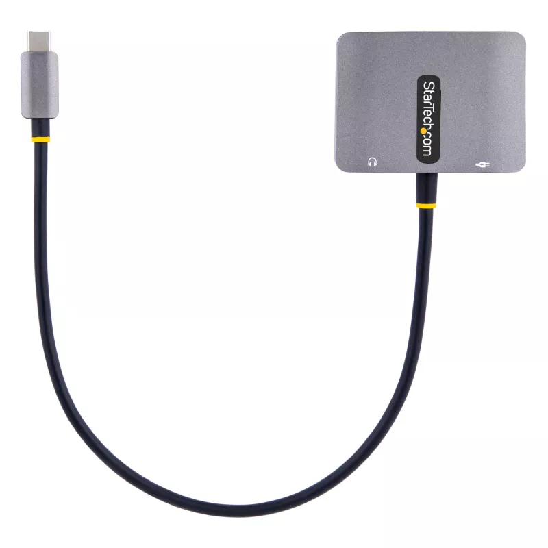 USB-C vaizdo adapteris StarTech.com, USB-C į HDMI ir VGA, 3,5 mm garsas, 4K 60Hz HDR, 100W PD perdavimas, suderinamas su Thunderbolt 3/4