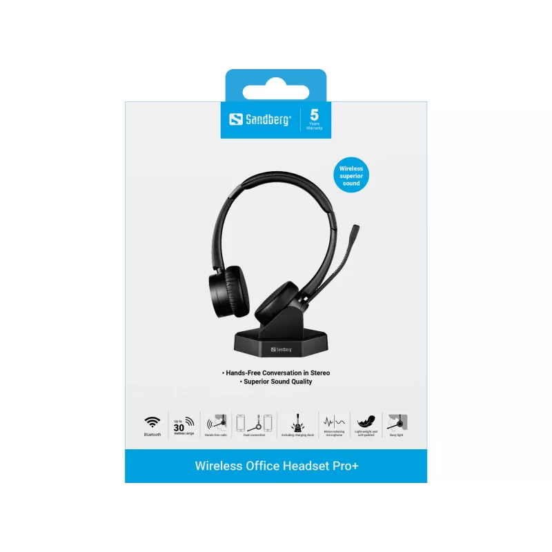 Belaidės ausinės Sandberg Wireless Office Headset Pro+