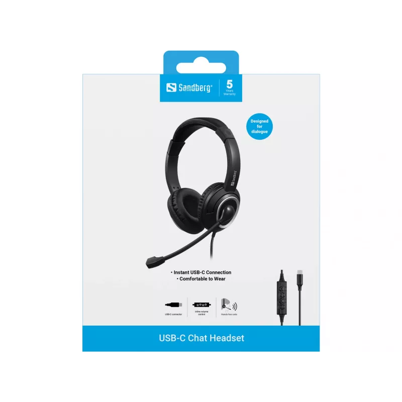 Ausinės Sandberg USB-C pokalbių ausinės