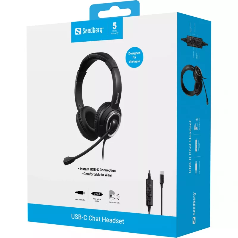 Ausinės Sandberg USB-C pokalbių ausinės