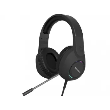 Ausinės SANDBERG BossBlaster USB – laidinės žaidimų ausinės, 20–20000 Hz, 2 m laidas, 240 g, juodos