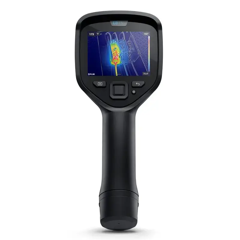 Termovizinis vaizdo ieškiklis Flir Systems E8-PRO — 320×240 px, NETD 40 mK, IFOV 1,8 mRad, 3,5 colio ekranas, metalinis korpusas, juodas