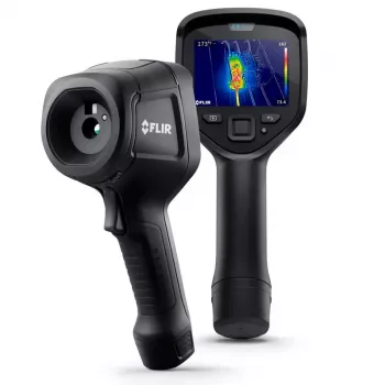 Termovizinis vaizdo ieškiklis Flir Systems E8-PRO — 320×240 px, NETD 40 mK, IFOV 1,8 mRad, 3,5 colio ekranas, metalinis korpusas, juodas