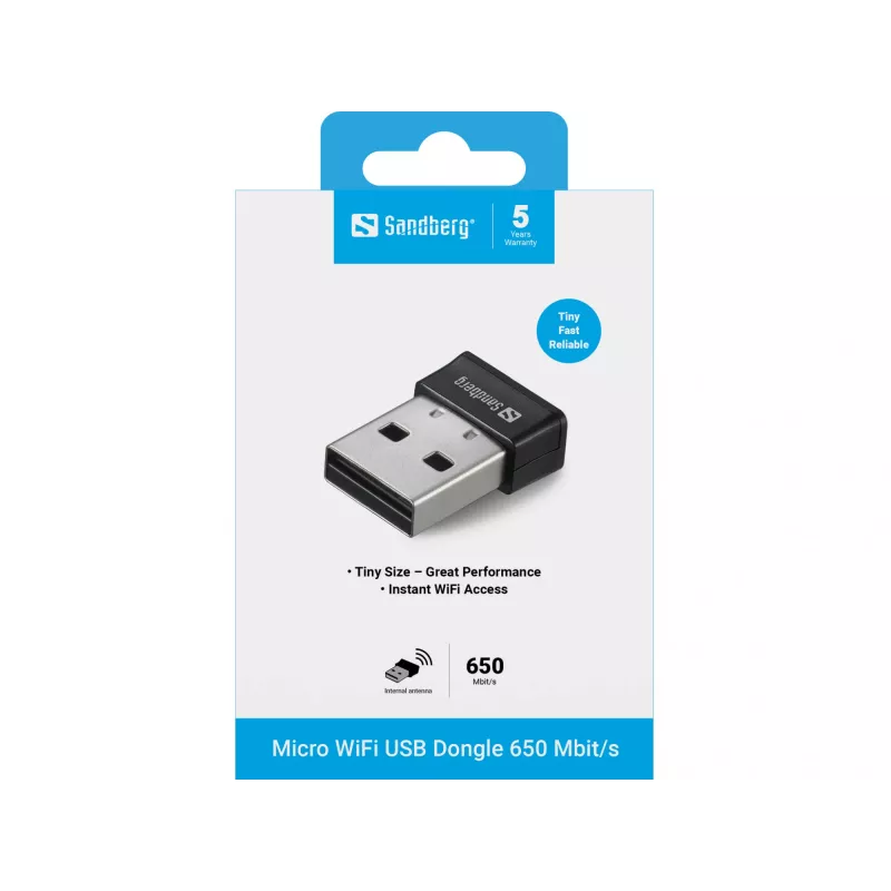 Sandberg Micro WiFi Dongle 650 Mbit/s belaidis tinklo adapteris USB