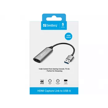 Sandberg HDMI vaizdo gaudymo jungtis į USB-A