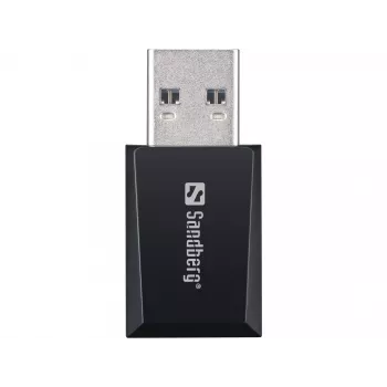 Mini WiFi adapteris Sandberg 1300 Mbit/s USB Type-A Dviejų juostų