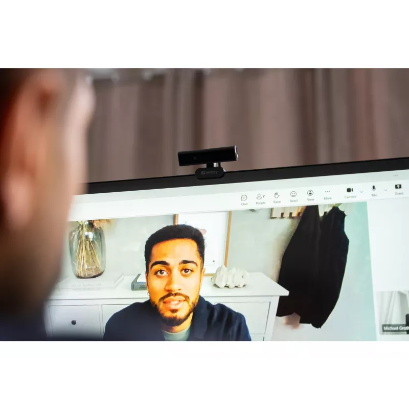 Web kamera Sandberg Face-ID Webcam Mini 2 MP Full HD USB-C Juoda
