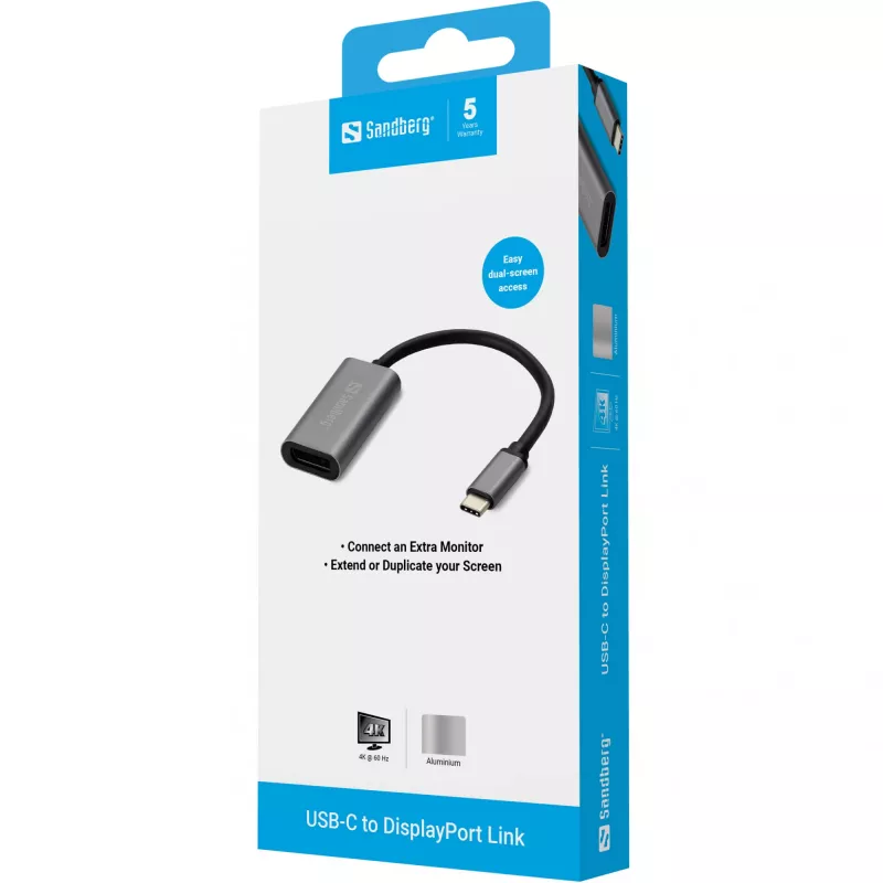 USB-C į DisplayPort adapteris Sandberg 136-19