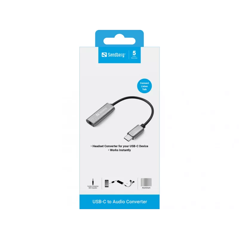 Garso adapteris Sandberg USB-C 136-27