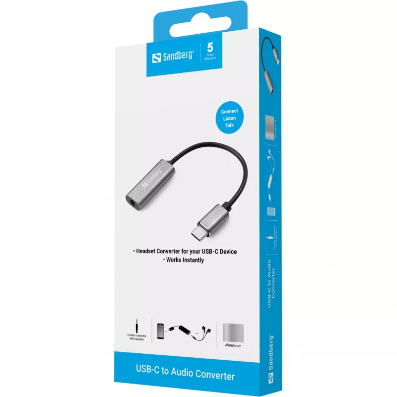 Garso adapteris Sandberg USB-C 136-27
