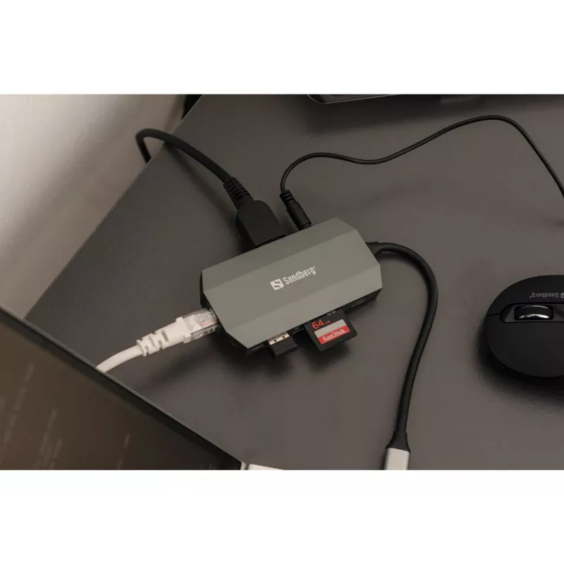 Sandberg USB-C 6in1 kelioninis dokas