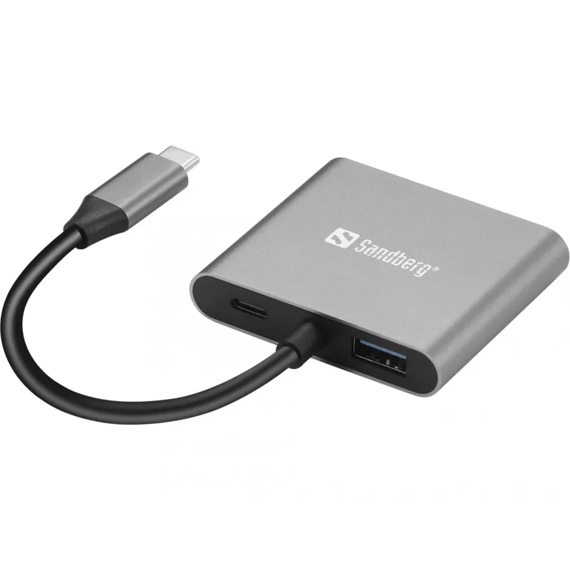 Sandberg USB-C Dock 2xHDMI+USB+PD Maksimali raiška 3840x2160