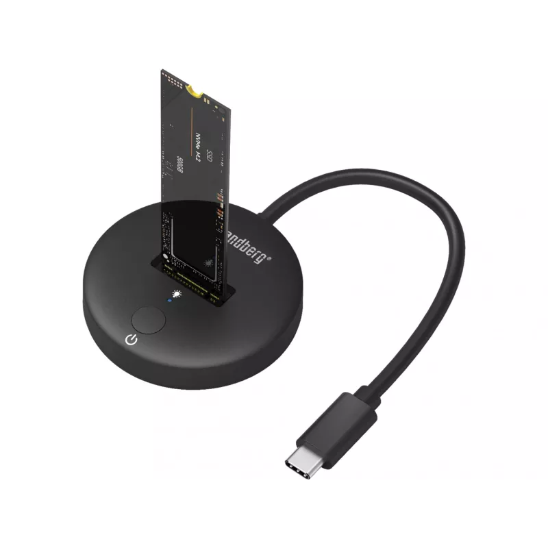 Sandberg USB 3.2 dokas M.2+NVMe SSD iki 4TB juodas