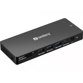 Sandberg USB-C 13-in-1 Docking Station Pro, laidinis, USB 3.2 Gen 1 Type-C