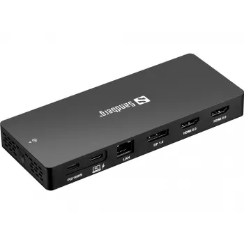 Sandberg USB-C 13-in-1 Docking Station Pro, laidinis, USB 3.2 Gen 1 Type-C