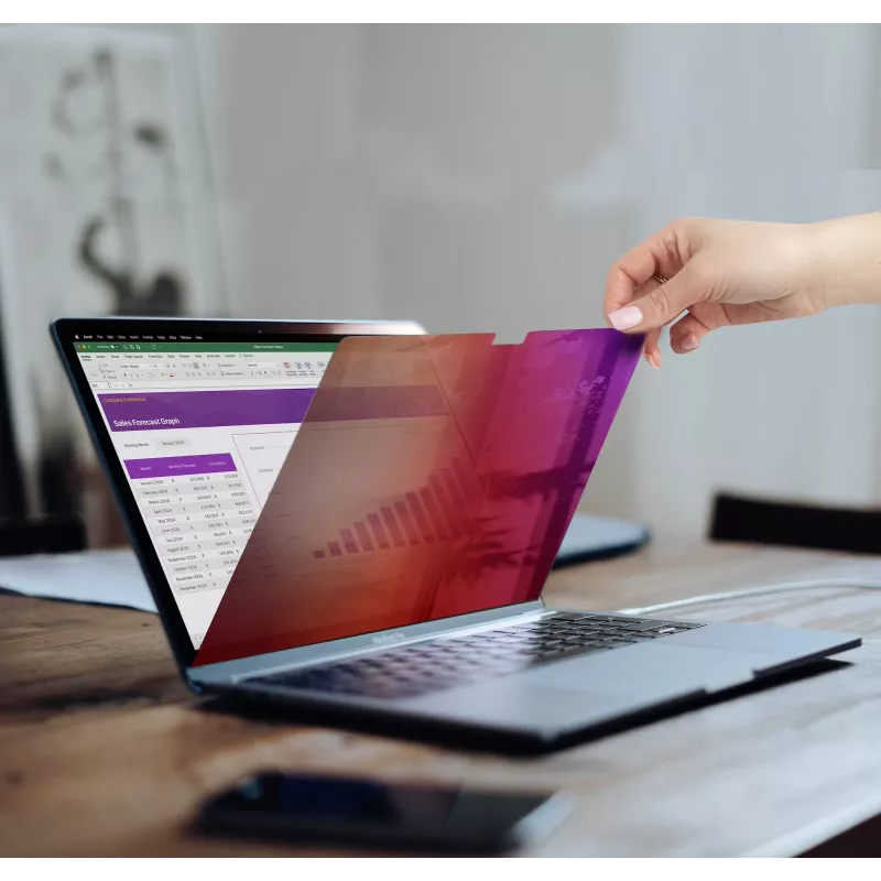 StarTech.com privatumo ekranas 16 colių MacBook Pro 21/23, auksinis filtras su sustiprinta privatumo apsauga, dvipusis ekrano apsauginis stiklas, +/- 30 laipsnių