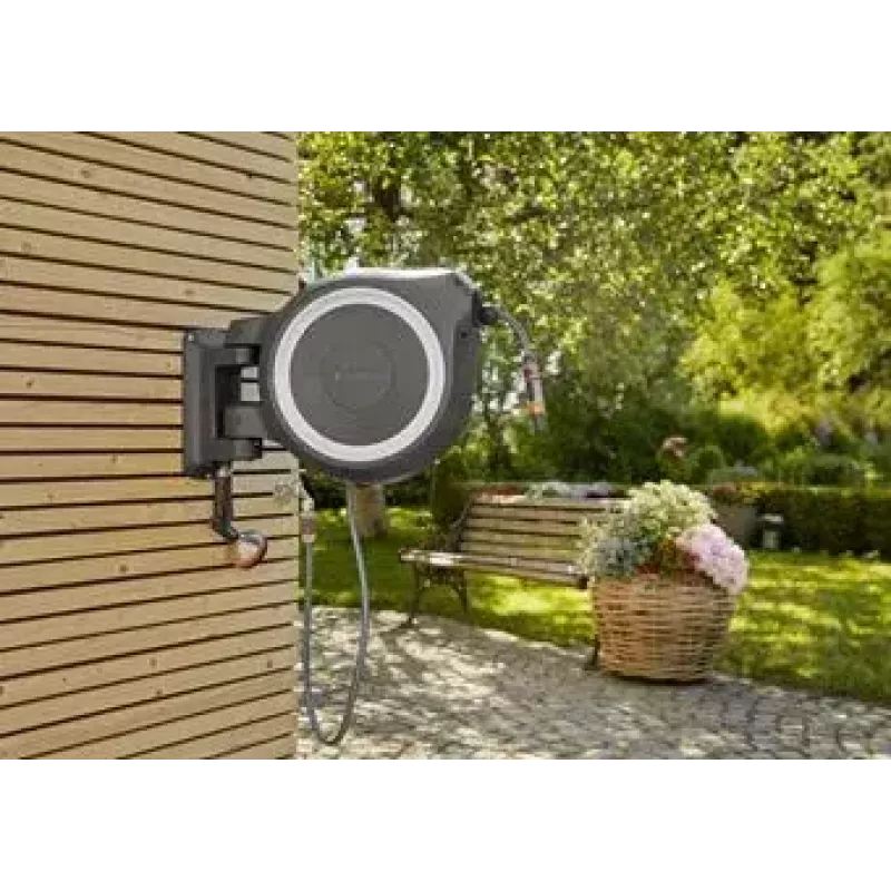 Sieninis žarnos rėmas Gardena RollUp Automatic juodai pilkas
