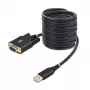 StarTech.com 10ft (3m) USB į RS232 nuosekliojo prievado adapterio laidas, keičiami DB9 varžtai/veržlės, COM išlaikymas, USB-A į RS232, FTDI, 4 lygio ESD apsauga, Windows/macOS/ChromeOS/Linux – tvirta TPE konstrukcija
