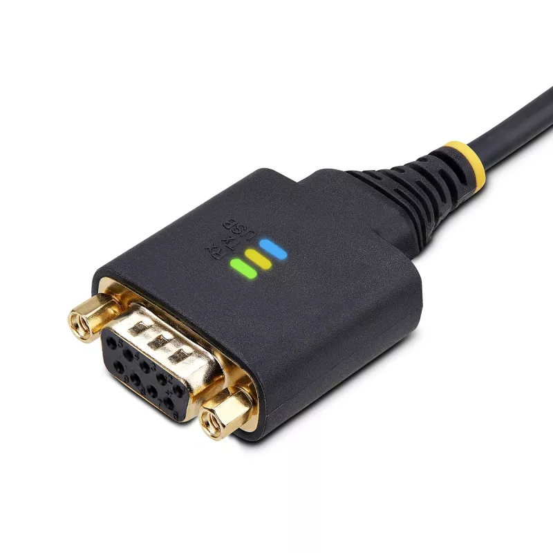 StarTech.com 10ft (3m) USB į RS232 nuosekliojo prievado adapterio laidas, keičiami DB9 varžtai/veržlės, COM išlaikymas, USB-A į RS232, FTDI, 4 lygio ESD apsauga, Windows/macOS/ChromeOS/Linux – tvirta TPE konstrukcija