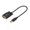 StarTech.com 1ft (30cm) USB į Null Modem nuoseklųjį adapterio kabelis, COM išlaikymas, FTDI, USB-A į DB9 RS232, keičiamos DB9 veržlės/varžtai, Windows/macOS/Linux