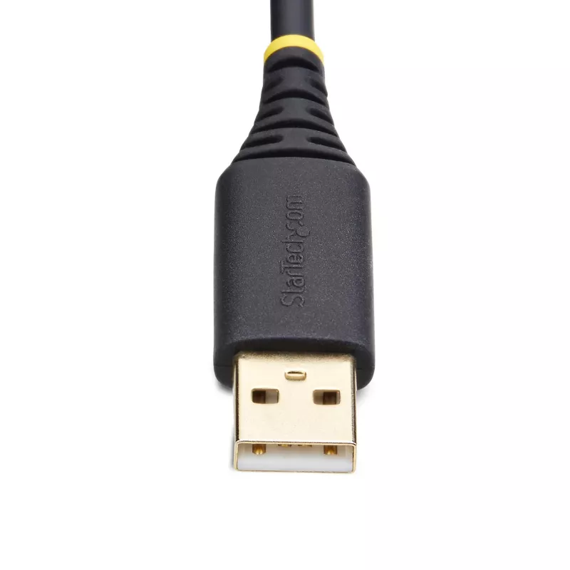 StarTech.com 1ft (30cm) USB į Null Modem nuoseklųjį adapterio kabelis, COM išlaikymas, FTDI, USB-A į DB9 RS232, keičiamos DB9 veržlės/varžtai, Windows/macOS/Linux