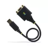 StarTech.com 1ft (30cm) USB į Null Modem nuoseklųjį adapterio kabelis, COM išlaikymas, FTDI, USB-A į DB9 RS232, keičiamos DB9 veržlės/varžtai, Windows/macOS/Linux