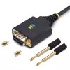 StarTech.com 1ft (30cm) USB į Null Modem nuoseklųjį adapterio kabelis, COM išlaikymas, FTDI, USB-A į DB9 RS232, keičiamos DB9 veržlės/varžtai, Windows/macOS/Linux
