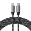 USB C laidas Satechi ST-TCC2MM — 2 m, juodai pilkas, 0.48 Gbit/s