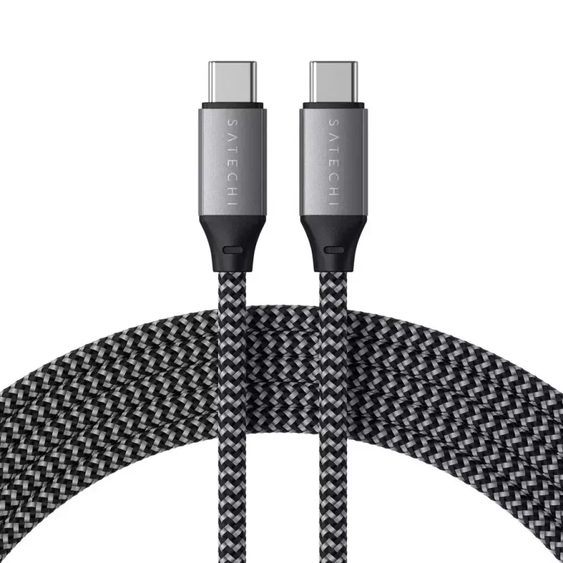 USB C laidas Satechi ST-TCC2MM — 2 m, juodai pilkas, 0.48 Gbit/s