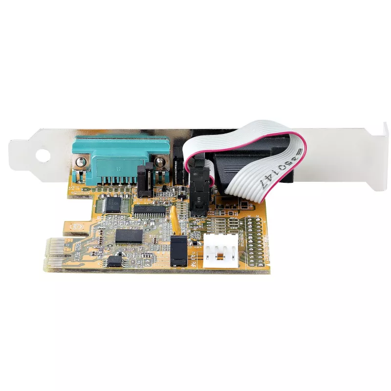 StarTech.com 2 prievadų PCI Express serijinė kortelė, dviejų prievadų PCIe į RS232 (DB9) serijinė kortelė, 16C1050 UART, standartiniai arba žemo profilio laikikliai, COM išlaikymas, skirta Windows ir Linux