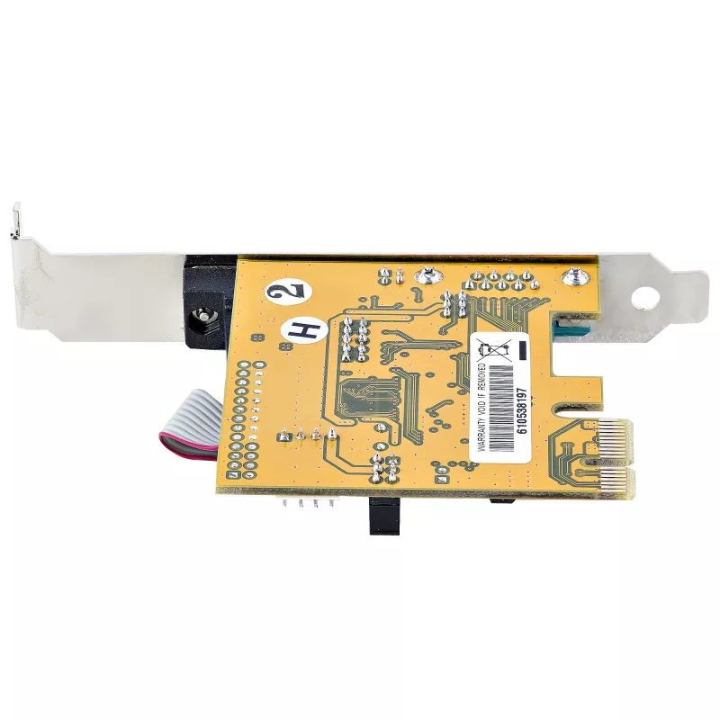 StarTech.com 2 prievadų PCI Express serijinė kortelė, dviejų prievadų PCIe į RS232 (DB9) serijinė kortelė, 16C1050 UART, standartiniai arba žemo profilio laikikliai, COM išlaikymas, skirta Windows ir Linux