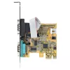 StarTech.com 2 prievadų PCI Express serijinė kortelė, dviejų prievadų PCIe į RS232 (DB9) serijinė kortelė, 16C1050 UART, standartiniai arba žemo profilio laikikliai, COM išlaikymas, skirta Windows ir Linux