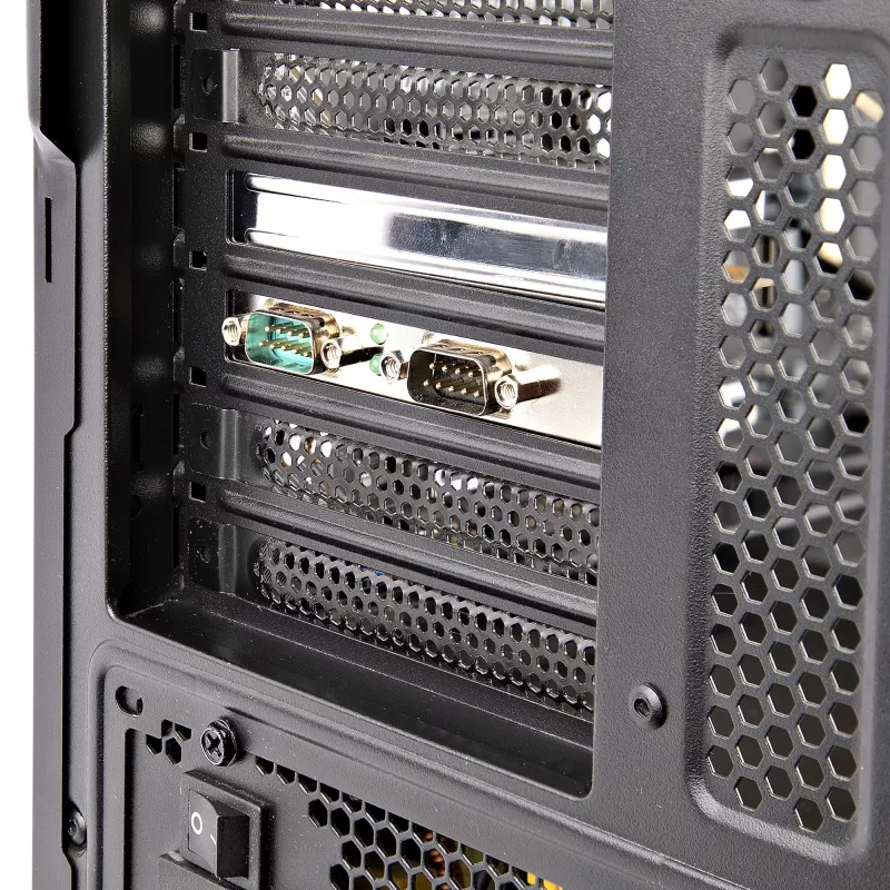 StarTech.com 2 prievadų PCI Express serijinė kortelė, dviejų prievadų PCIe į RS232 (DB9) serijinė kortelė, 16C1050 UART, standartiniai arba žemo profilio laikikliai, COM išlaikymas, skirta Windows ir Linux