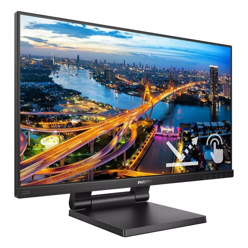 Philips B Line 222B1TC/00 monitorius 54,6 cm (21,5 colio) 1920 x 1080 pikselių Full HD LED jutiklinis ekranas juodas