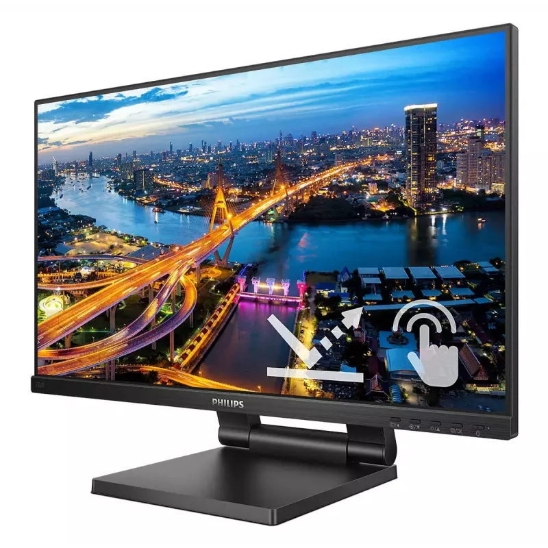 Philips B Line 222B1TC/00 monitorius 54,6 cm (21,5 colio) 1920 x 1080 pikselių Full HD LED jutiklinis ekranas juodas