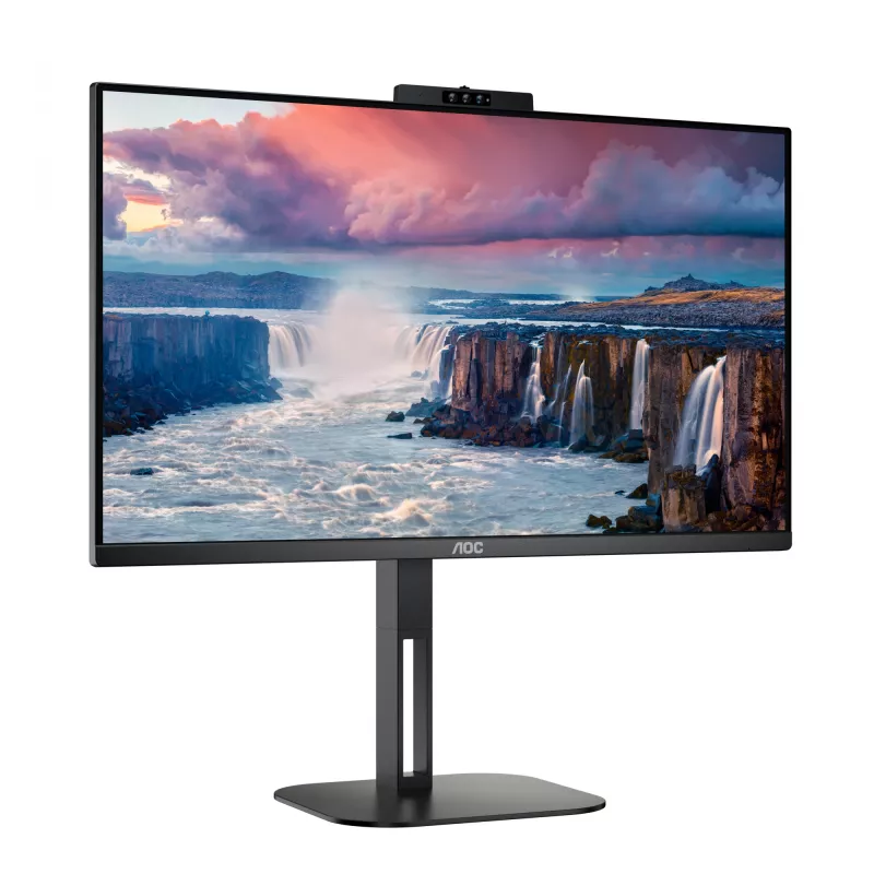 Monitorius AOC V5 24V5CW/BK 23.8 colių Full HD IPS su USB-C ir integruota kamera