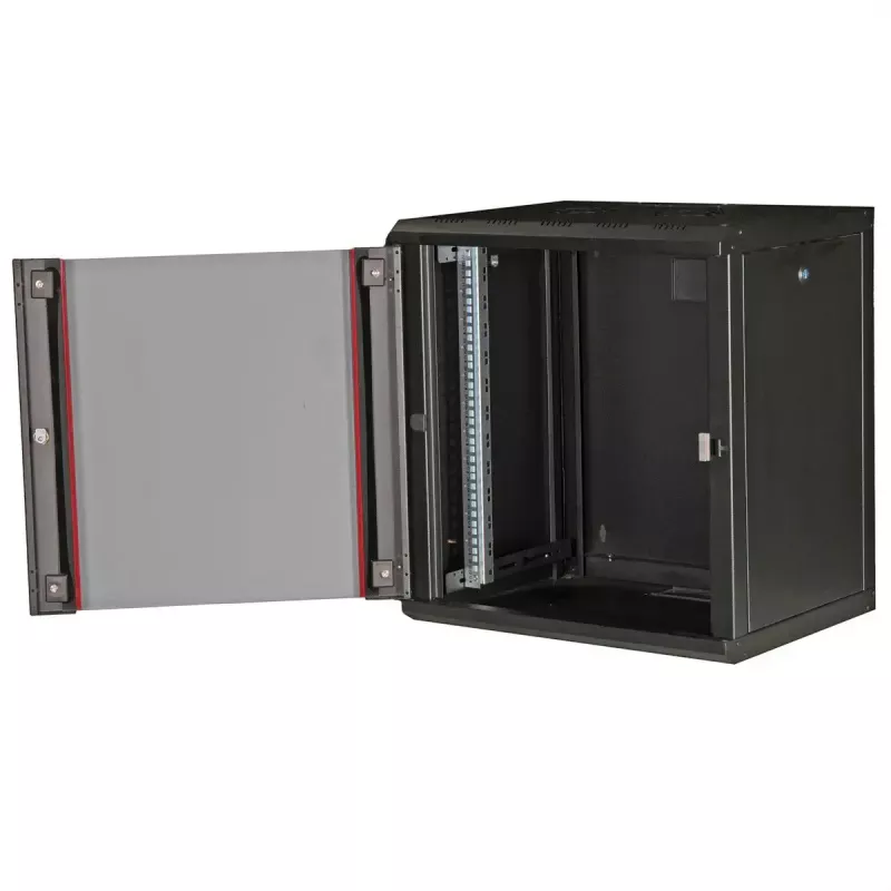 Sieninis 19 colių stovas ROLINE Pro 12U, 600x450 mm, juodas, su raktu, IP20