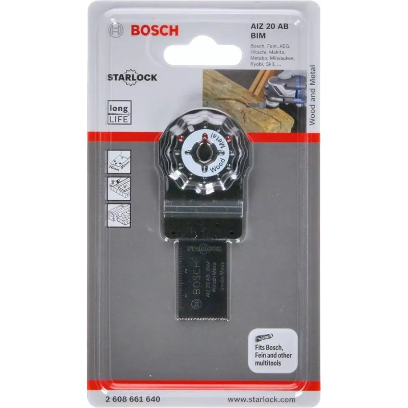 Bosch Starlock AIZ 20 AB Metal BIM įleidžiamas pjūklelis, 20 mm