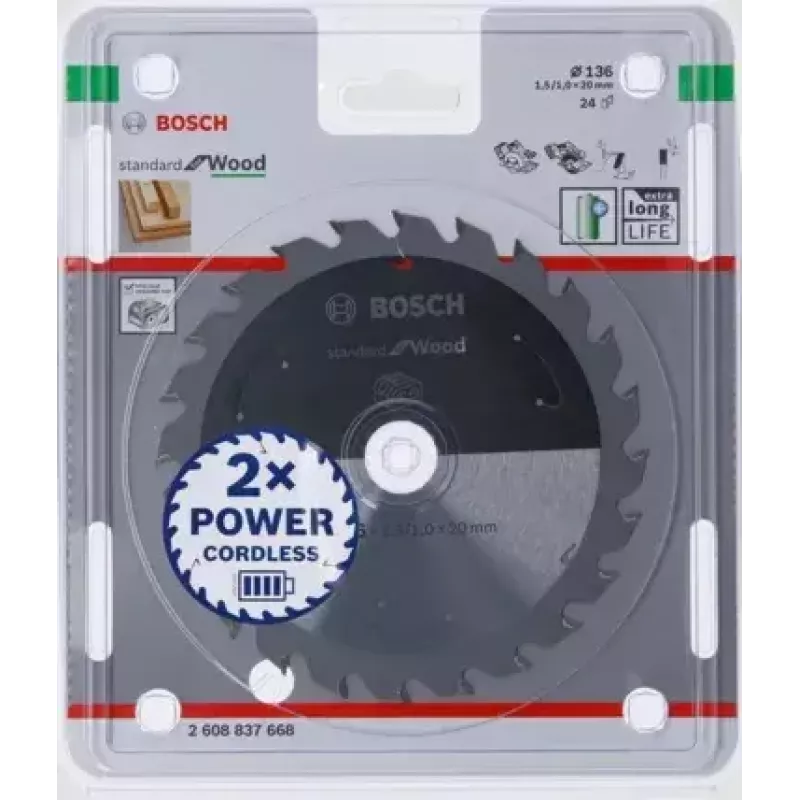 Bosch 2608837668 pjūklo diskas medienai, 136 mm