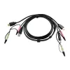 ATEN HDMI KVM laidas 1,8 m, HDMI, USB A, 2x3,5 mm lizdai, juodas